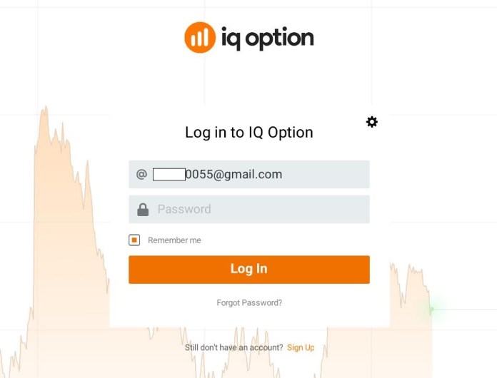 Logg på IQ Option kontoen din