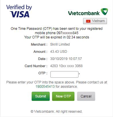 Hoàn tất quy trình thanh toán Visa hoặc Mastercard của bạn