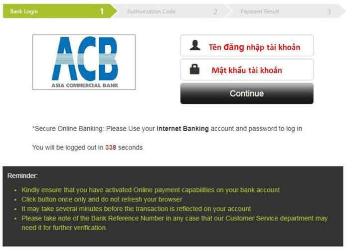 Masuk ke akun internet banking Anda