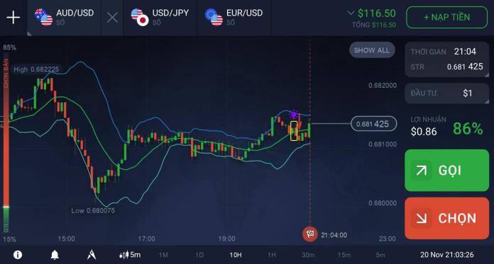 스마트 폰에서 IQ Option 거래