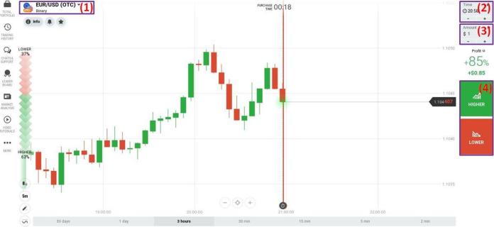 IQ Option bir işlem girin